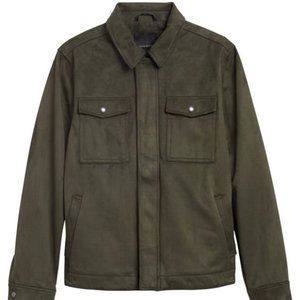 banana republic green suede truck jacket